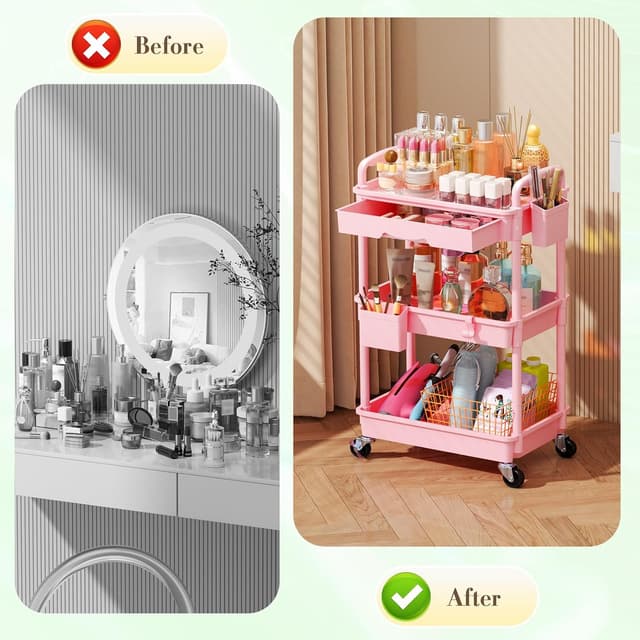 Thumbnail 4 de SUNALLY Makeup Cart Organizer 1 Drawer