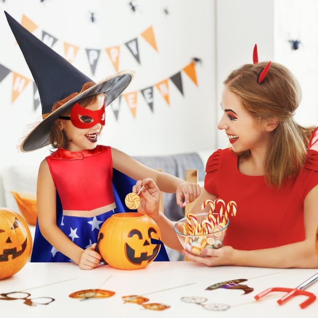 Thumbnail 6 de AOOWU Disfraz Wonder Niña 🦸♀️ Vestido con Capa y Máscaras