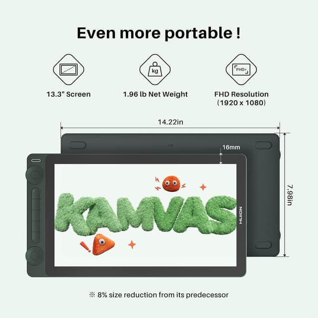 Thumbnail 5 de HUION Kamvas 13 (Gen 3) 13.3" Pen Display