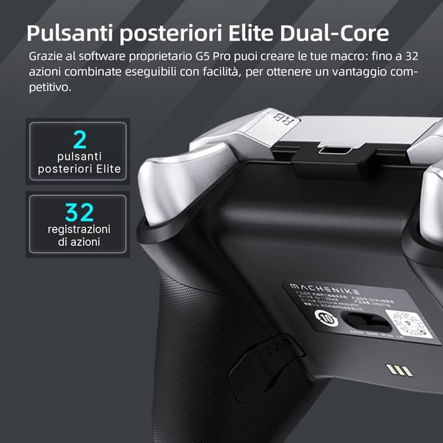 Thumbnail 6 de Machenike G5PRO Wireless Controller RGB con Hall Effect, 6 assi e 4 tasti posteriori programmabili