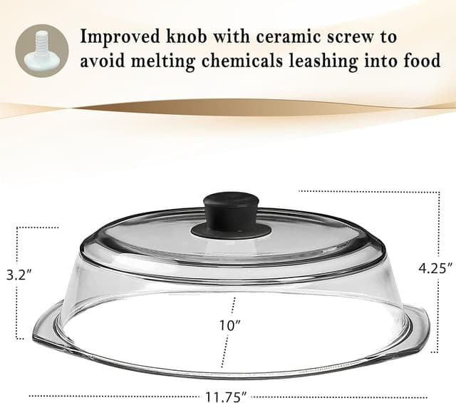 Thumbnail 3 de Le’raze Tall Glass Microwave Splatter Cover 10in 🍽