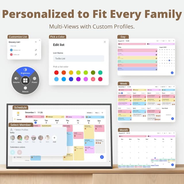 Thumbnail 6 de Dragon Touch Calendar 21.5" digital calendar for families