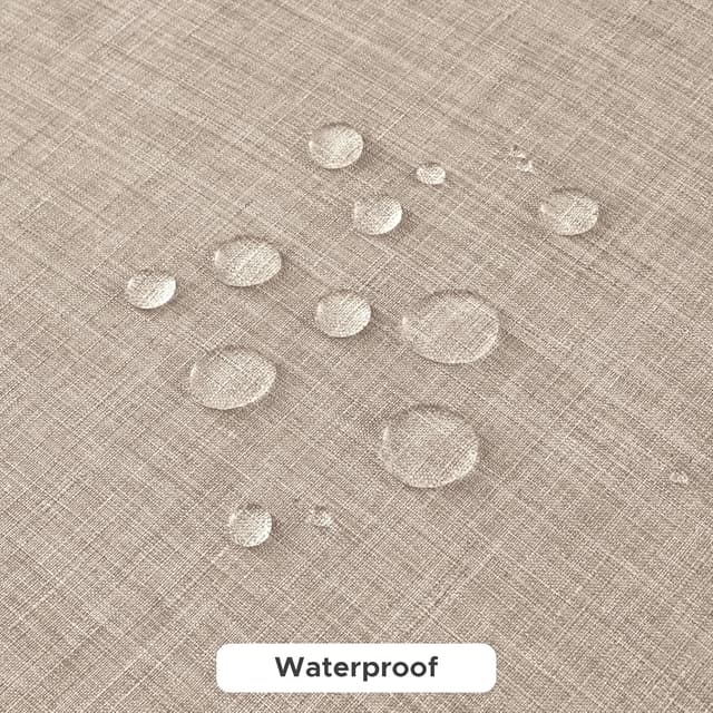 Detalle 2 de Fitable Faux Linen Tablecloths for Rectangle Tables (2-Pack, 60x102 Inch) – Water & Stain Resistant Farmhouse Table Covers