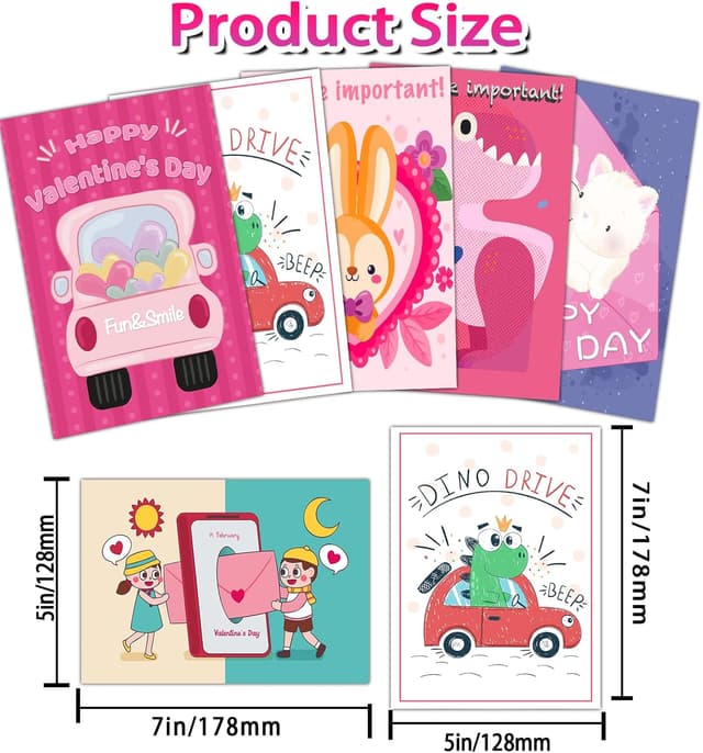 Thumbnail 2 de HSHFAMIIY Valentines Day Cards 24-pack 💌