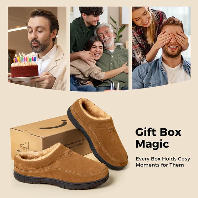 Thumbnail 6 de HomeTop Men’s Moccasin Slippers with Memory Foam & Non-slip TPR Sole