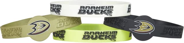 Detalle de aminco NHL Unisex Silicone Bracelet 4-Pack (Team Colors & Logos)