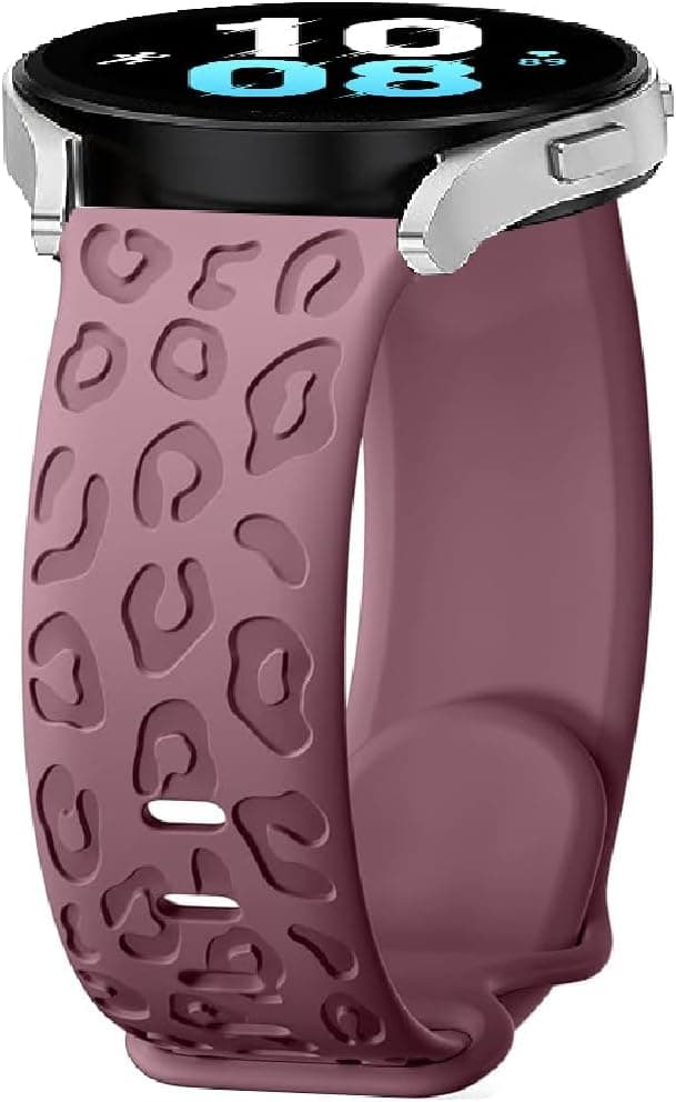 Detalle de FYISWHO 22mm Silicone Watch Strap (Leopard) for Ticwatch Pro 3 / Coros Pace & Apex series