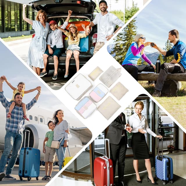 Thumbnail 5 de AiQInu Rangement Valise Lot de 7 Organisateur de voyage