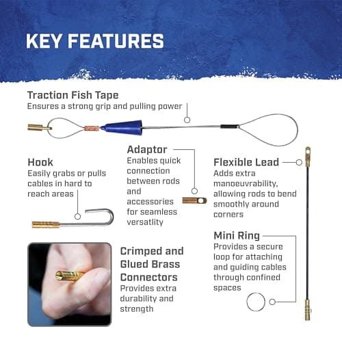 Thumbnail 3 de Faithfull Kit pasacables 15 piezas 3,3 m 🛠