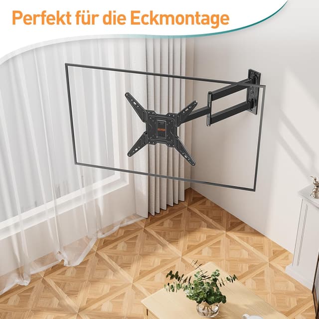 Thumbnail 6 de ELIVED EV1035 Long Extension TV-Wandhalterung (796 mm) für 26–65 Zoll, Full Motion Eck-Wandhalterung bis 45 kg