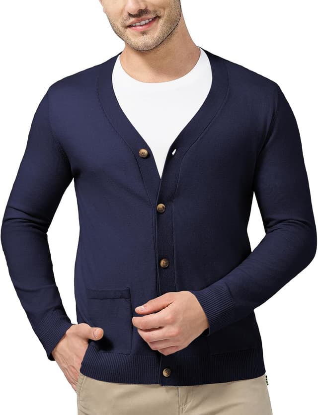 Detalle de Cardigan KUYIGO col en V 50% rayonne