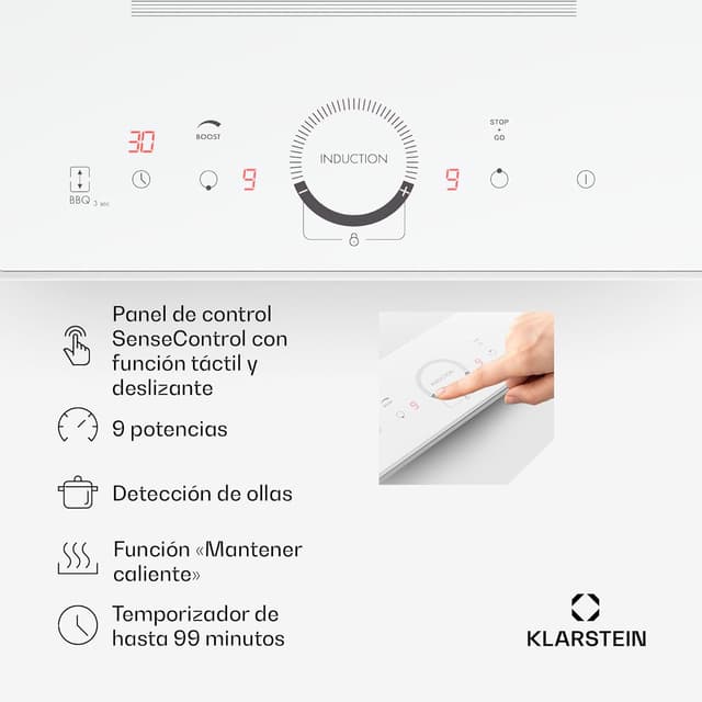Thumbnail 5 de Klarstein Placa Vitrocerámica de Inducción, 2 Fogones ⚡