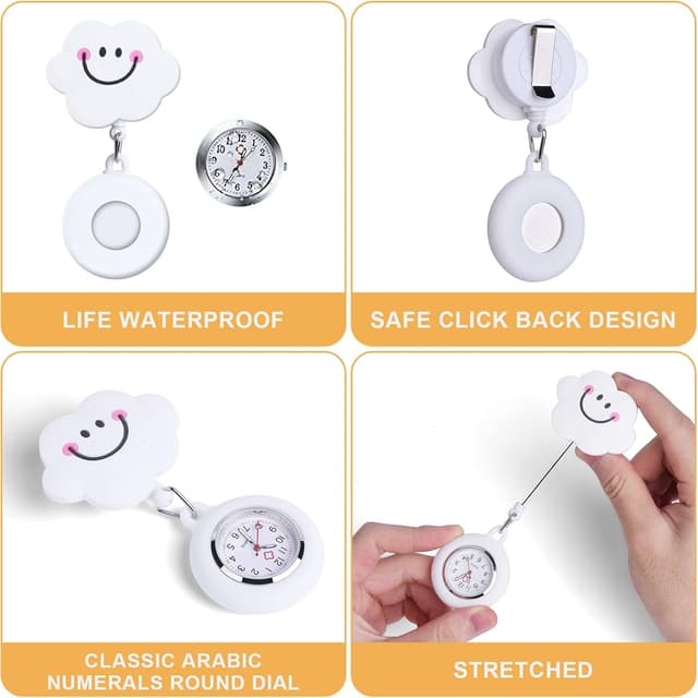 Detalle de Vicloon Krankenschwester Armbanduhr Einziehbare 2er Set