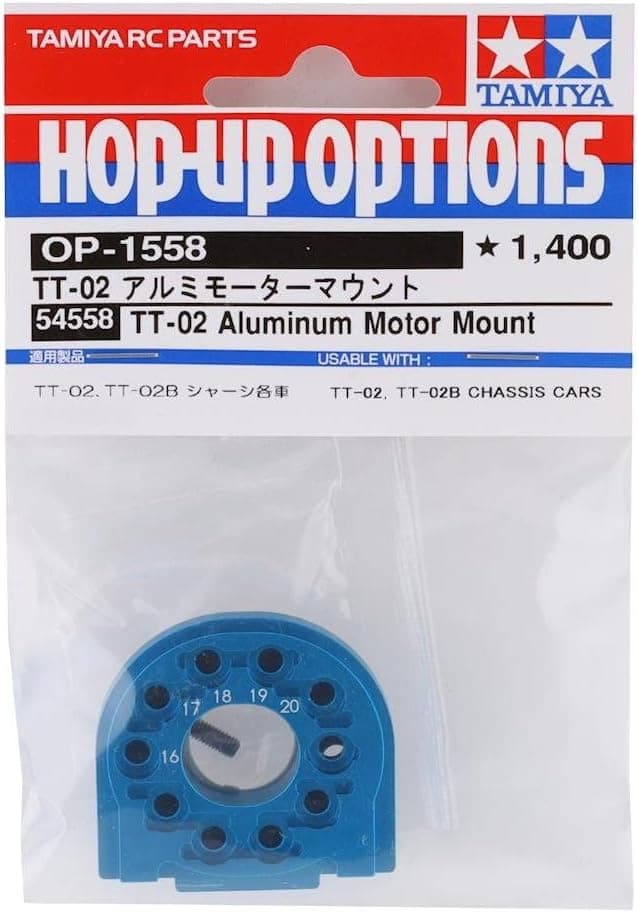 Detalle 2 de Tamiya TT-02 300054558 Montaggio motore in alluminio anodizzato blu