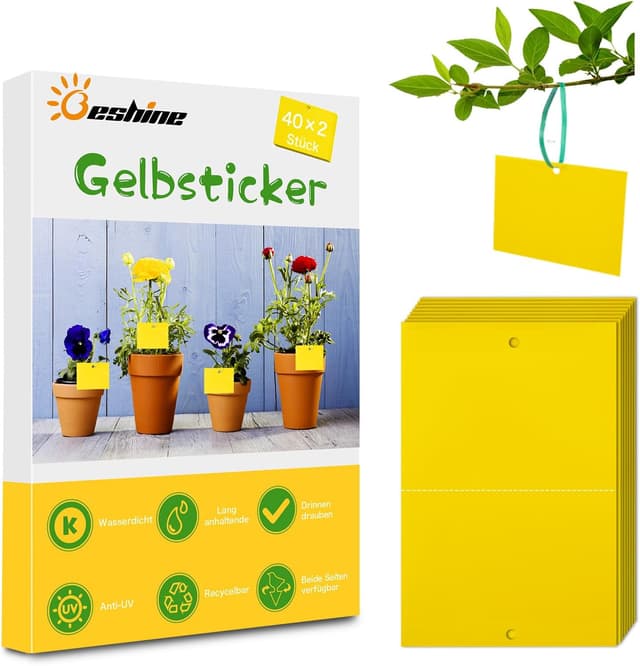 Detalle de Gelbsticker für Trauermücken, 40 x 2er