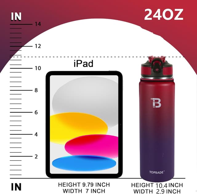 Detalle de TOPBADE Borraccia Termica 700 ml con manico in paracord e cannuccia, senza BPA