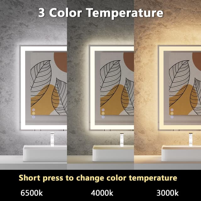 Thumbnail 1 de Callsky 24" x 32" LED Bathroom Mirror with Dimmer 🪞