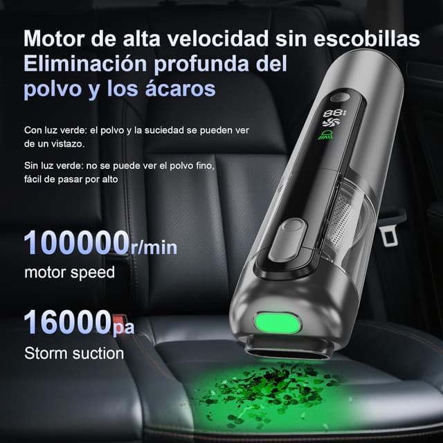 Thumbnail 1 de Linterngo Aspiradora de Mano 4 en 1 🚗✨ 16,500 Pa, Motor sin escobillas