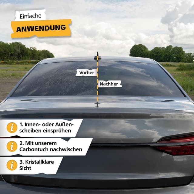 Detalle de SPRINGER RX5200 Autoglas- & Display-Reiniger 750 ml mit Tuch – streifenfrei für Scheiben