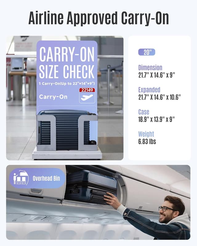 Thumbnail 5 de LIGHT FLIGHT Carry On 22x14x9