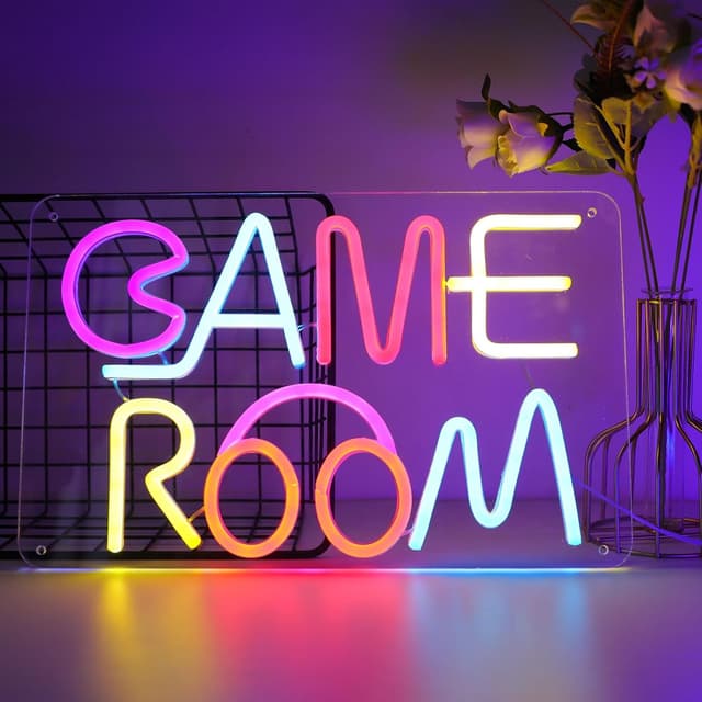 Detalle de DWOOKE Gaming-Neon Schild mit USB Kabel