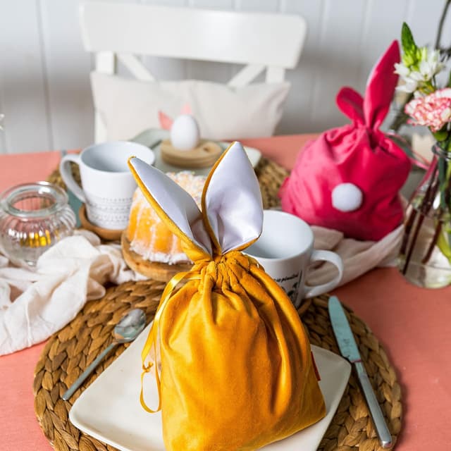 Detalle 2 de Papierdrachen 4 Oster Säckchen im Set