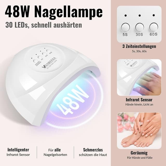 Detalle de VANREESA UV Nagellack Set mit 16 Farben