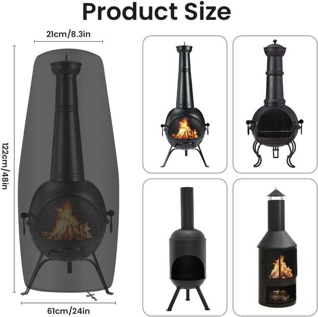 Thumbnail 1 de AOOWU Chimenea Funda 122x61x21cm 🏡