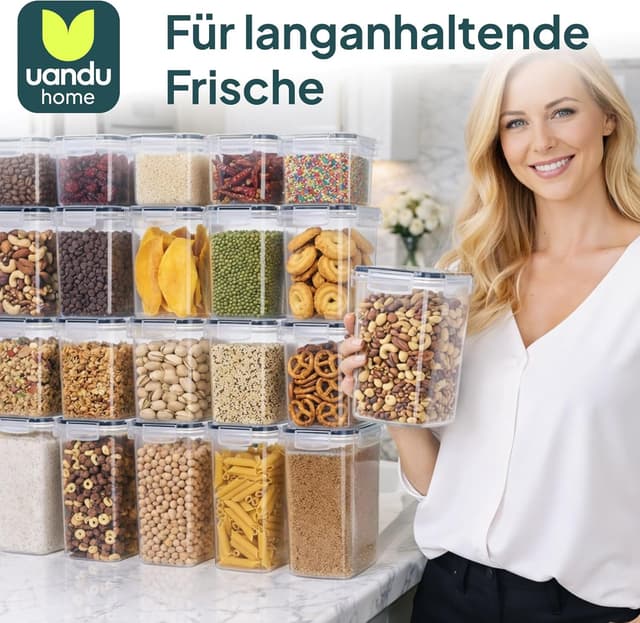 Thumbnail 6 de uandu luftdichte Vorratsdosen mit Deckel – 24er Set BPA-frei (für Küche, inkl. Stift & Etiketten)