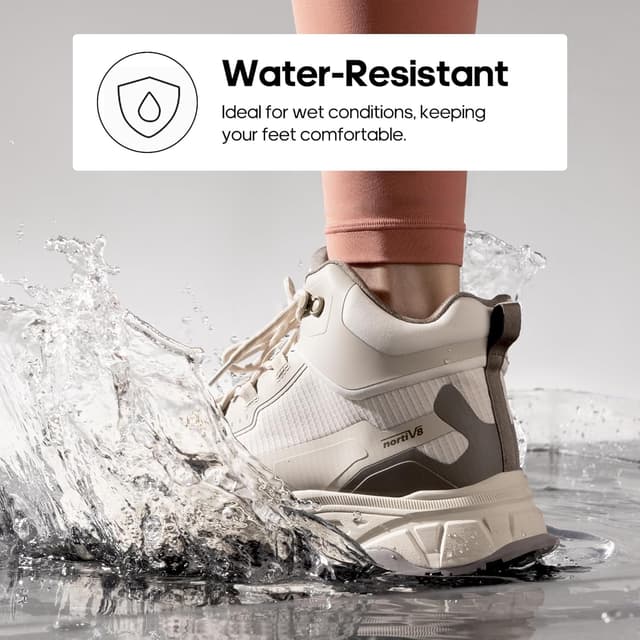Detalle de NORTIV 8 Chaussures de randonnée femme SNHB241W : confort léger et semelle antidérapante