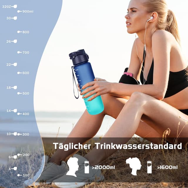 Detalle 2 de AOPREL Trinkflasche 1 l mit Filter