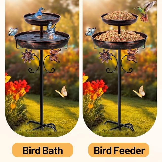 Thumbnail 2 de 45In Vintage Bird Feeder with Bath