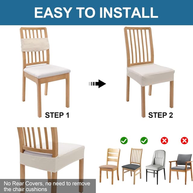 Thumbnail 4 de Smiry Waterproof Seat Covers 4-Pack for Chairs