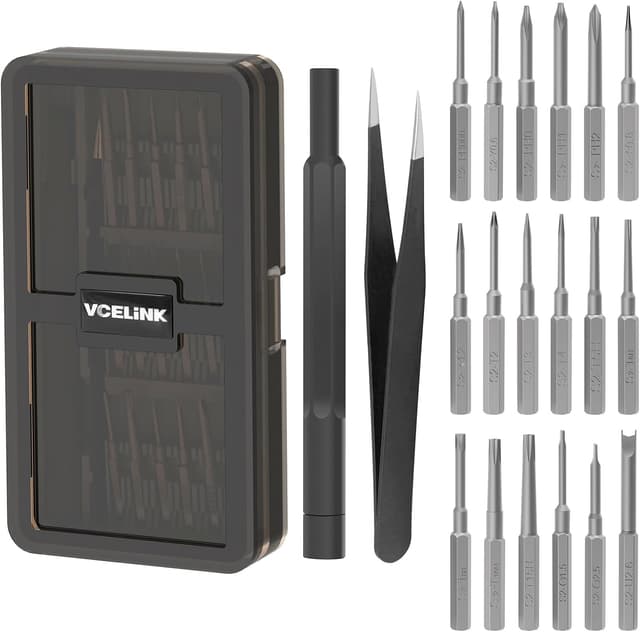 Detalle de VCELINK set cacciaviti extra lunghi 44 mm con 18 punte Torx S2 (kit di precisione 20 in 1)