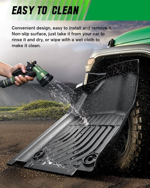 Detalle de VIWIK All-Weather TPE Floor Mats for 2014-2019 Toyota Corolla (Automatic) — Front & Rear Black