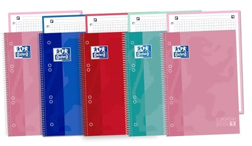 Detalle de Oxford Classic Europeanbook-1 Cuaderno A5 80 hojas, paquete 5 unidades