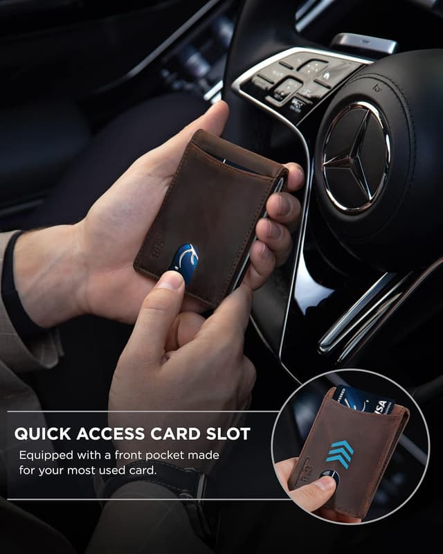 Detalle de SERMAN RFID Blocking Leather Wallet