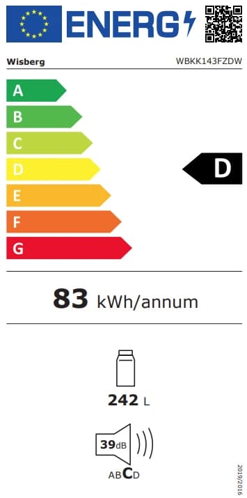 Thumbnail 11 de Wisberg WBKK143FZDW Kühlschrank mit 242 L