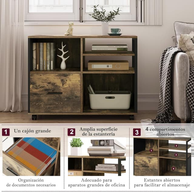 Thumbnail 4 de WOLTU Cajonera con Ruedas Industrial, Armario de Oficina 🗄