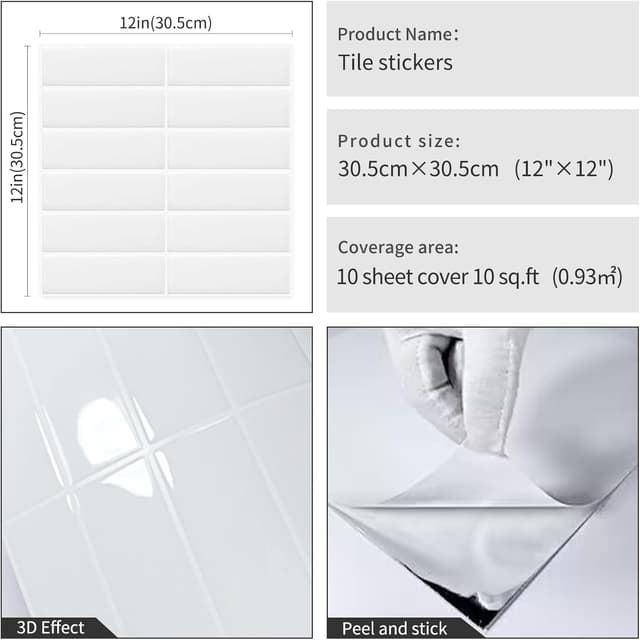 Thumbnail 4 de DEWOO 10-Piezas Vinilo Azulejos 30.5x30.5 cm