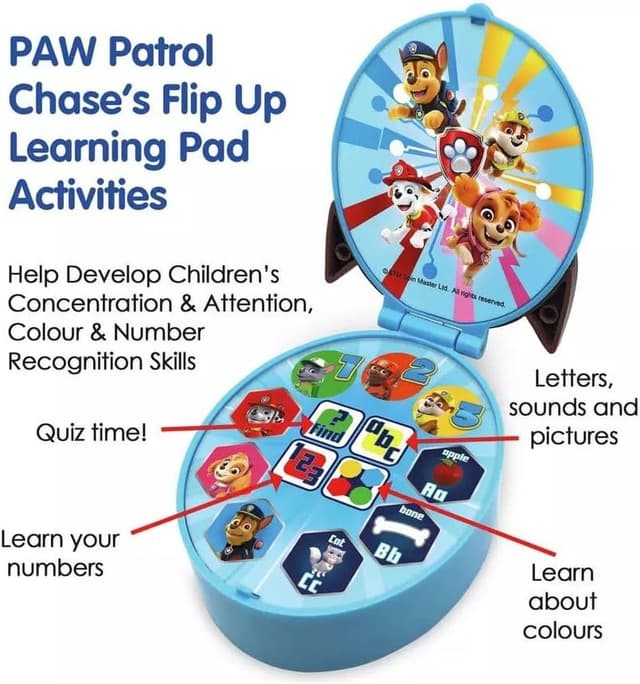 Detalle 2 de PAW PATROL Chase Flip Up Learning Pad