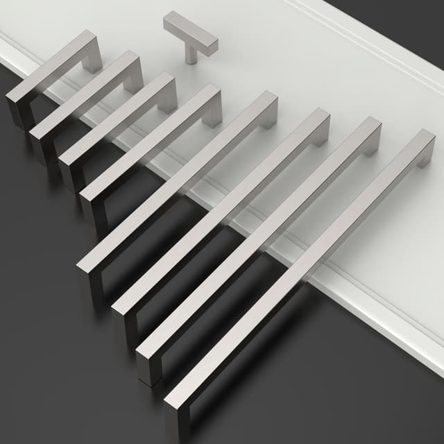 Detalle 2 de Möbelgriffe 15er Set gebürsteter Nickel 160 mm