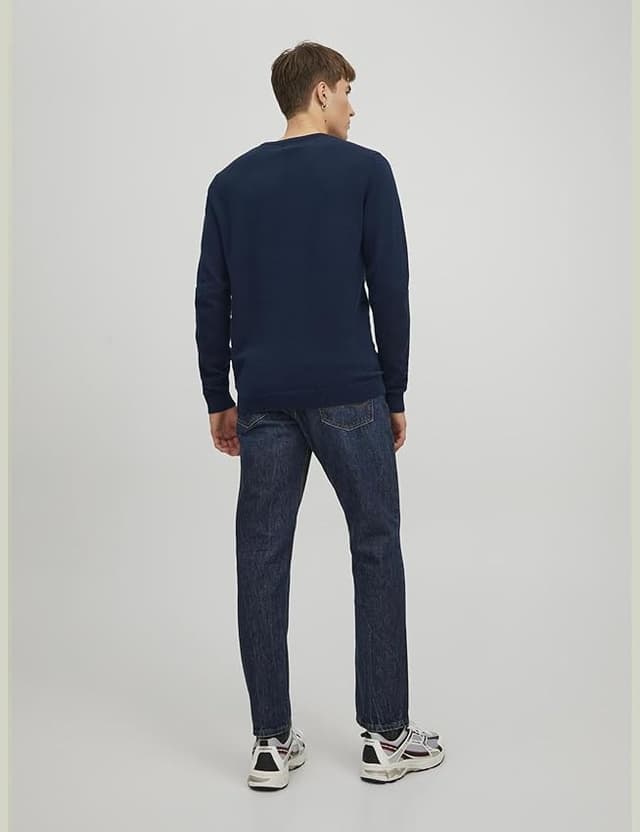 Detalle de Jack & Jones Jjebasic Suéter Hombre Crew Neck Armada Blazer 💙