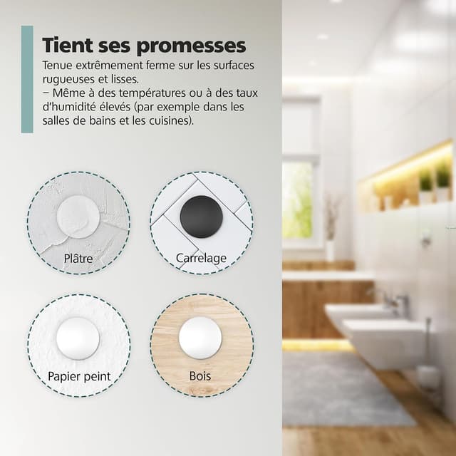 Detalle 2 de virea 10 butées de porte autocollantes 40 x 8 mm transparentes