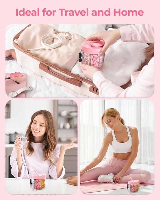 Thumbnail 6 de AMOOS Cute Pill Dispenser 7-Compartment Organizer ๐