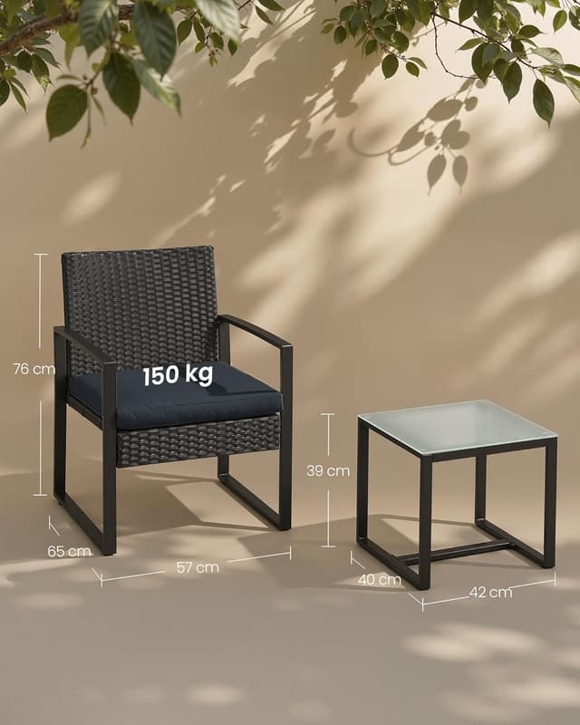 Thumbnail 6 de SONGMICS Balkonmöbel Lounge-Set mit 2 Stühlen