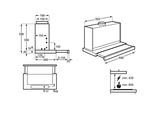Thumbnail 7 de AEG DPE5660M campana 60 cm 660 m3/h