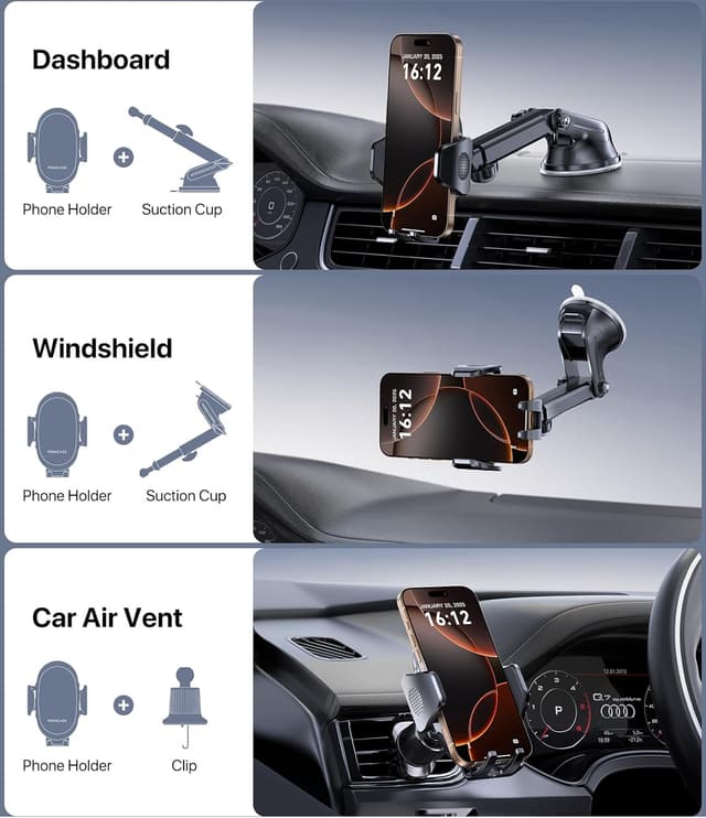 Thumbnail 6 de Miracase 2025 Car Phone Holder 360° rotatable