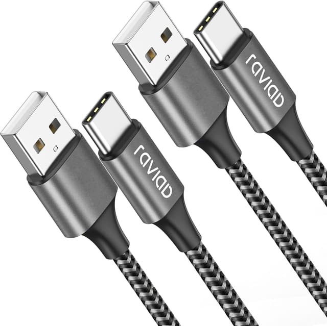 Detalle de RAVIAD USB‑C Ladekabel (2er‑Set, 3 m) mit bis zu 3,1 A – Schnellladekabel & Datenübertragung