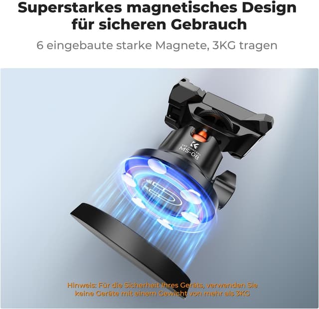 Detalle de K&F CONCEPT Magnetische Kamerahalterung 3 kg